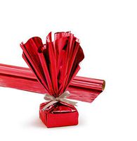 Hygloss Products Mylar Gift Wrap Roll, 24 Inches X 25 Feet, Metallic Red Pkg/1