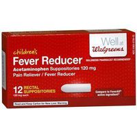 Walgreens Childrens Fever Reducer Rectal Suppositories, 12 ea
