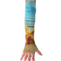 Arm Sleeve Unisex,JXC-L Starfish And Beach UV Protection Cooling Or Warmer Arm Stockings With Thumb Hole