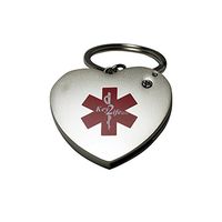 Heart EMR Key Ring by Key2Life Color Silver Tone