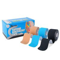 Kinesiology Tape Precut - K Taping Strips - Cintas Kinesiologicas for Pain Relief, Muscle Support & Injury Recovery, Waterproof, Breathable, Latex Free, 2 Inch x 16.5 feet (3 Rolls Pack)
