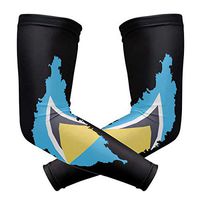 Flag Map of Saint Lucia Arm Sleeves Elbow Support Combat UV Protection for Men Women Running Golf Cycling 1 Pair
