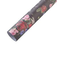 Jewel Miner Gift Wrapping Paper Sheets - Beautiful Floral Design for Birthday, Wedding, Mothers Day, Congrats Gifts - 8 Sheets - 19.7 X 27.6 Inch (Black Rose)