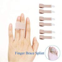 Toe Splint Wraps Pack of 6 Finger Brace Splint Hammer Toe Straightener for Broken, Overlapped and Hammer Toes Toe Separator Anti-Slip Brace Cushioned Corrector