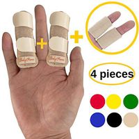 BodyMoves Finger Splint Plus Sleeve (4 pc Set, Desert Sand)