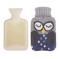 Hot Water Bottles Rubber Hot Water Bag Therapy Heating Pad Warming Pain Relief Hot Water Bottle Portable Hand Foot Warmer Heated Pad Heating Bag for Pain Relief Muscle Relaxation Knit Cover Xmas Gift