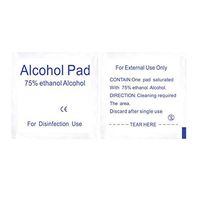 Box of 100 Disposable Sterile Alcohol Disinfection Tablets, Alcohol Swabs Pads for Nail Art Disinfection, Wipes Skin Cleanser for Computer, Mobile Phone, Digital Camera, Notebook,Etc.