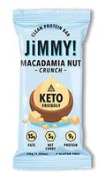 Jimmy! Keto Bar, Delicious Protein Snack for Keto Diet, High Fats - 15g Fat, Low Carb - 5g Net Carbs, 9g Protein, Gluten Free, Macadamia Nut Crunch - with Coconut Oil and Sea Salt, Single Sample Bar