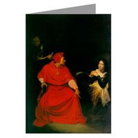 12 Vintage Notecard set of Joan of Arc being interrogated by The Cardinal of Winchester, by Paul Delaroche.