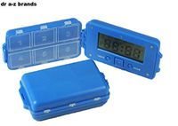 LCD Digital Pill Box Timer with Electric Alarm Medicine Pill Case 2 Grids dr a-z (Weekly Pack Timer)
