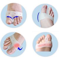Toe Separators/Corrector gLoaSublim,2 Pcs Silicone Toe Hallux Valgus Separator Straightener Bunion Relief Soft Pads