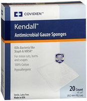 Kendall Antimicrobial Gauze Sponges 4x4" - 20 ct
