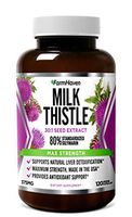 FarmHaven Milk Thistle Capsules | 11250mg Strength | 30X Concentrated Seed Extract & 80% Silymarin Standardized - Supports Liver Function and Overall Health | Non-GMO | 120 Veggie Capsules