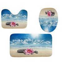 YAYUMI 3pcs Non-Slip Fish Scale Bath Mat Bathroom Kitchen Carpet Doormats Decor