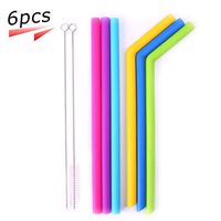 Reusable Straw Drinking Straws Food-Grade Silicone Straws Flexible Smoothies Bent Straws with Cleaning Brushes for Rtic Yeti Ozark Rambler Tumblers Straw Lid 30 Oz or 20 Oz,BPA-Free (8PCS)