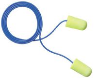 3M E-A-Rsoft Yellow Neons  Corded Earplugs Large, Hearing Conservation 311-1251 in Poly Bag Large Size