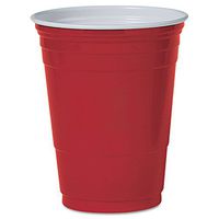 SOLO P16R-50 Red Cold Plastic Party Cups 16 Ounce 50 Pack