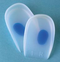 Soft Point Blue Dot Heel Cushion Gel Pads - Size Small