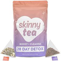 Skinny Tea 28 Day Detox Tea for Weight Loss and Reduced Tummy Bloating: The Original 2-Step Detox Tea Program Includes 28 Morning Boost & 28 Evening Cleanse Pyramid Tea Bags