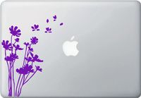 Yadda-Yadda Design Co. Flowers in The Wind - MacBook or Laptop Vinyl Decal Sticker (Purple)