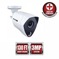 Night Owl Security 1 Pack Extreme HD 3MP Dual Sensor Wired Infrared Camera (White, Replacement Camera Only, No Charger, No Cable)
