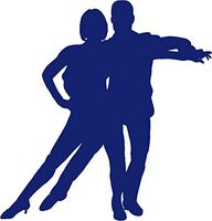 hBARSCI Ballroom Dancing Vinyl Decal - 5 Inches - for Cars, Trucks, Windows, Laptops, Tablets, Outdoor-Grade 2.5mil Thick Vinyl - Cobalt Blue