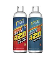 Formula 420 Variety Pack : 1 Bottle Glass Metal Ceramic Pipe Original Cleaner 12 Oz. & 1 Bottle Formula 420 Silicone-Plastics Cleaner 12oz (2 Bottles Total)