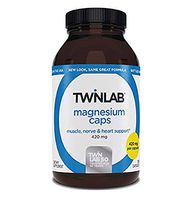 Twinlab Magnesium 400Mg | 200 Capsules for Better Sleep, Muscle Ache, Nervous System and Energy Production