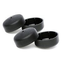 Bundle: 6 Pairs Deluxe Black TuffCaps Walker Glide Covers