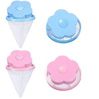 Pratcgoods Creative Flower Shaped Washing Machine Lint Trap Floating Pet Fur Catcher Filtering Hair Filter Net Pouch Lint Removers Cleaning Supplies for Home