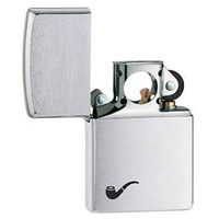 Personalized Pipe Zippo Lighter Brushed Chrome Lighter - Free Engraving
