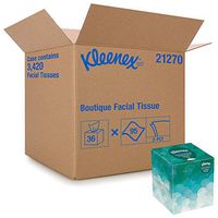 Kleenex Professional Facial Tissue Cube for Business (21270), Upright Face Tissue Box, 36 Boxes / Case, 95 Tissues /Box, 3,420 Tissues / Case