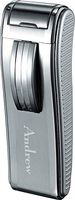 Personalized Visol Mako Satin Silver Torch Flame Cigar Lighter with Free Laser Engraving (Text)