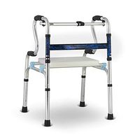 Four-Legged Walking Fracture Armrest, One-Button Folding, Rehabilitation Walker, Elderly Four-Foot Auxiliary Walker, Suitable for Outdoor Sports Walker