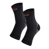 BODYCHI Seamless Compression Ankle Support Sleeve for Running, Gym, Basketball and Exercising, 2 Pack, Small