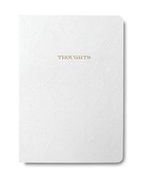George Stanley Embossed White Soft Cover Journal With Gold Foil