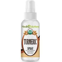 Organic Turmeric Spray – Water Infused with Turmeric Essential Oil – Certified USDA Organic - 2oz Bottle by Healing Solutions