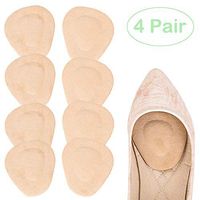 Beveetio Ball of Foot Cushions, Metatarsal Pads for Women High Heel, Adhesive Forefoot Pad, Absorb Sweat Comfortable Pain Relief Foot Pads for Any Shoes Inserts. (4 Pairs: 8 Pcs)