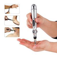 CCOOL Laser Acupuncture Pen, Electric Acupuncture Pen 9 Speed Moxibustion Acupoint Massage, Powerful Meridian Energy Pen Relief Pain Tools 3 Heads (Without AA Battery)
