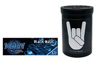 Herb Airtight Container Fresh Kettle with Juicy Jay's Black Magic 1.25 Flavored Hemp Rolling Papers 1 Count DC Crafts Nation- Metal