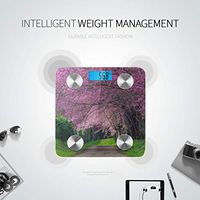 Cherry Blossoms Blooming On The Road Electric Scale Scale for Weight Scale Weight Tracks 8 Key Compositions Analyzer Sync with Fitness Apps 400 Lbs