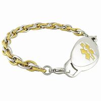 Medical Alert Bracelet for Men | On Blood Thinner | Other Conditions Available | Pegasus - Gold, 7.5