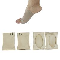 2 Pairs Orthotic Arch Support Silicon Gel Plantar Fasciitis Brace Sleeves Arch Supports by Carejoy
