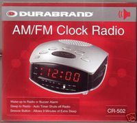 Durabrand AM FM Radio Alarm Clock