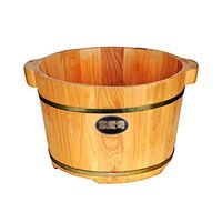 Mai® Solid Wood Foot Bath? Double Ear Wash Basin Health Adult Foot Bath Barrel Household Wash Basin