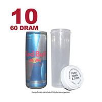 W Gallery 10 Clear 60 Dram Reversible Cap - Airtight Smell Proof Vials - Plastic Medical Grade Prescription Bottles for Pills Herbs Flowers Supplements, Bulk Pack, Not Glass Jars