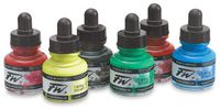 Daler-Rowney FW Acrylic Artists Ink, Set of 6 Primary Colors (160100006)