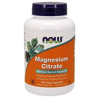 NOW Supplements, Magnesium Citrate, Enzyme Function, Nervous System Support, 120 Veg Capsules