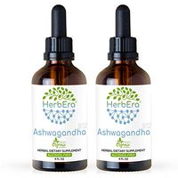 Ashwagandha B120 (2pcs) Alcohol-Free Herbal Extract Tincture, Super-Concentrated Organic (Shui Qie, Indian Ginseng, Withania Somnifera) (2x4 fl oz)