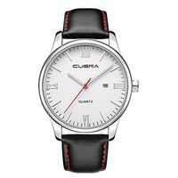 Men Watches,Fxbar Luxury Quartz Sport Military Stainless Steel Dial Leather Band Wrist Watch Business Automatic Watch (B)